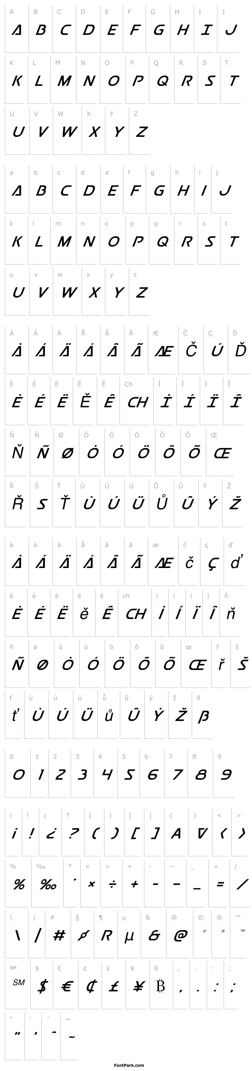 Přehled Postmaster Italic