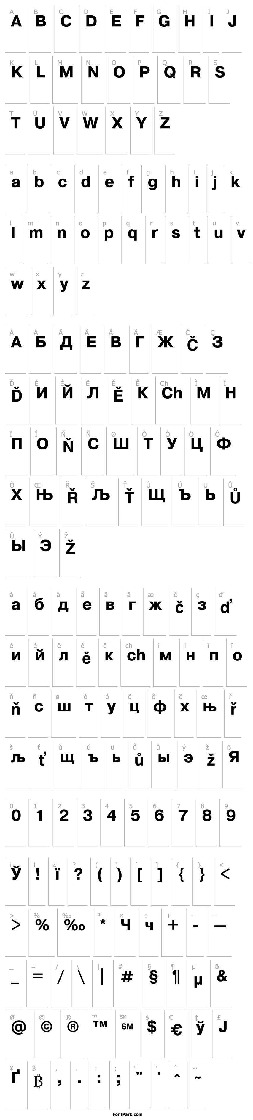 Overview Pragmatica Bold Cyrillic