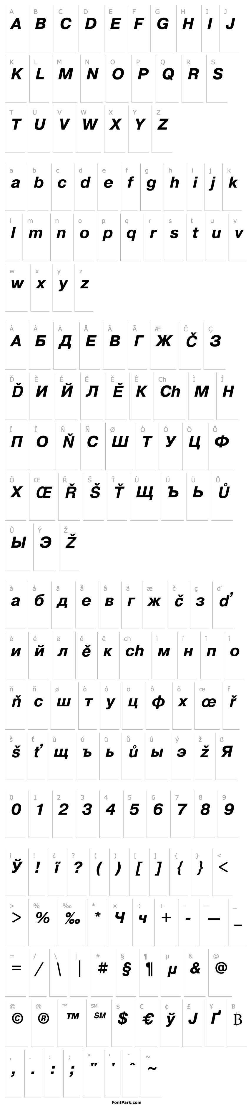 Přehled PragmaticaC-BoldItalic