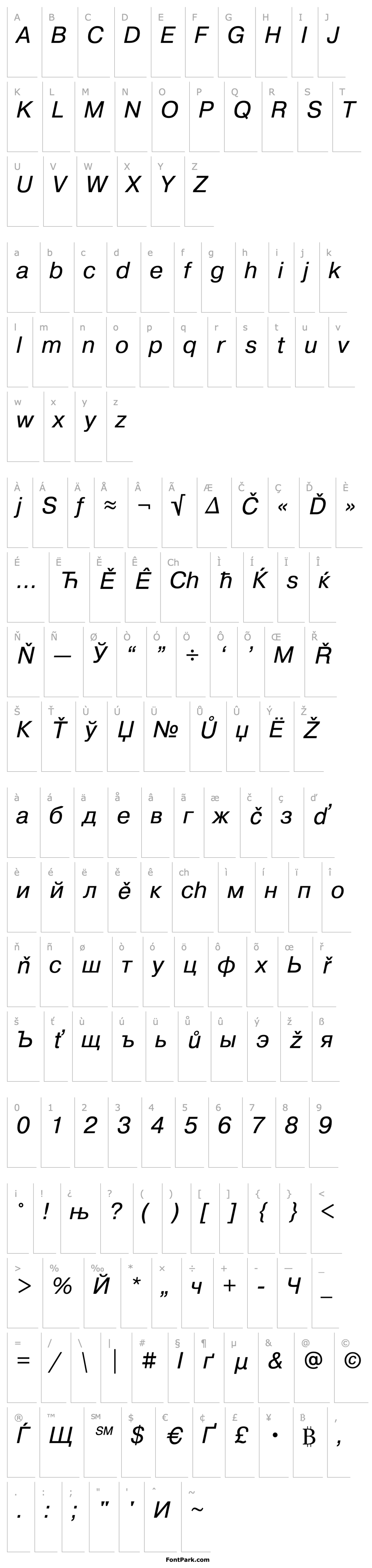 Overview PragmaticaMACCTT Italic