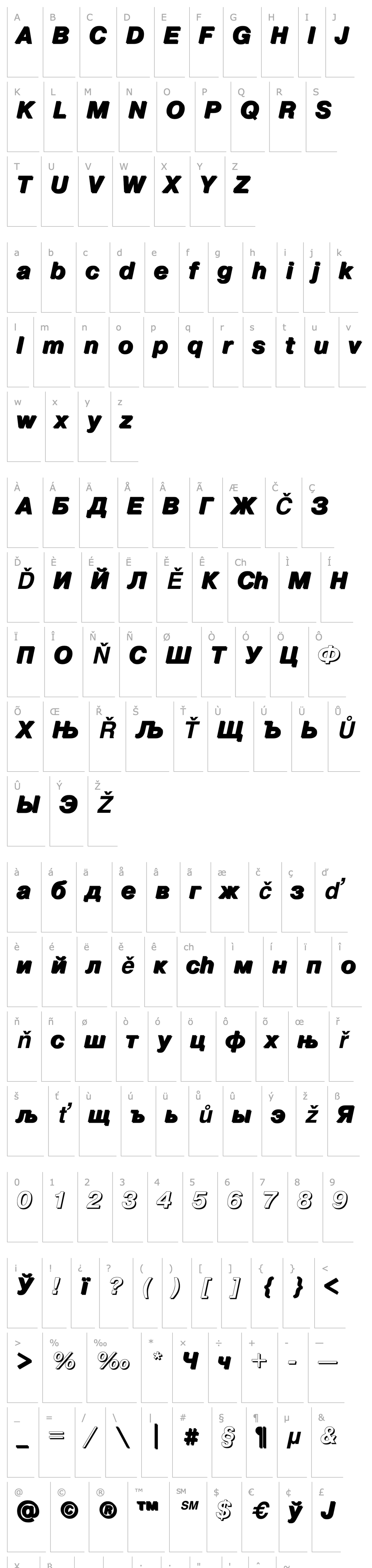 Overview PragmaticaShadowC Bold Italic