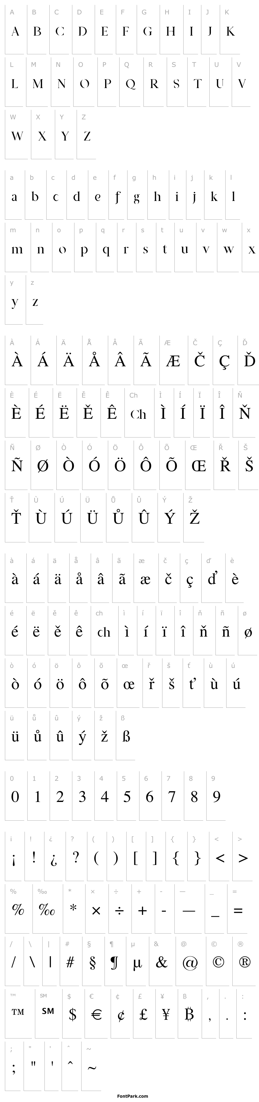 Přehled Prestige Signature Serif - Demo