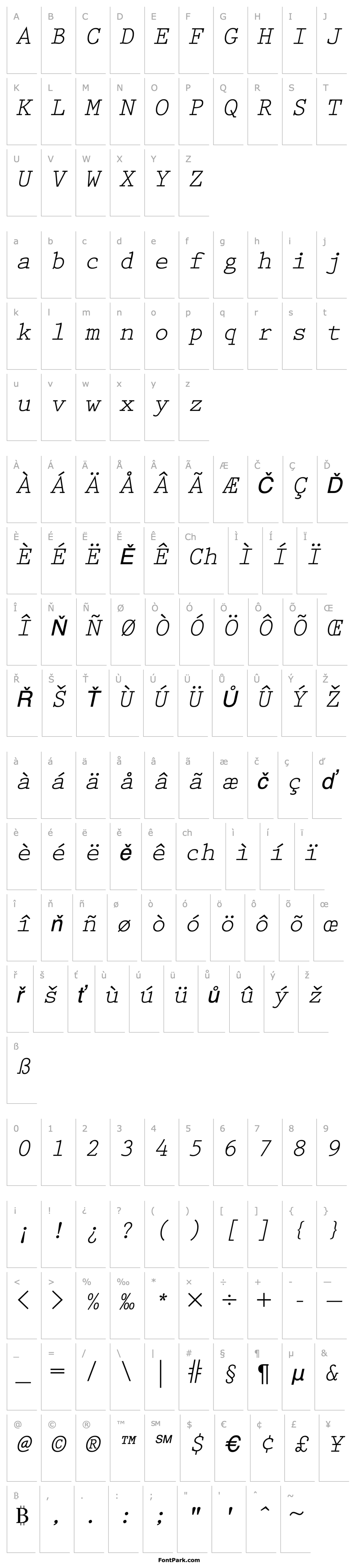 Overview PrestigeTwo-RegularItalic