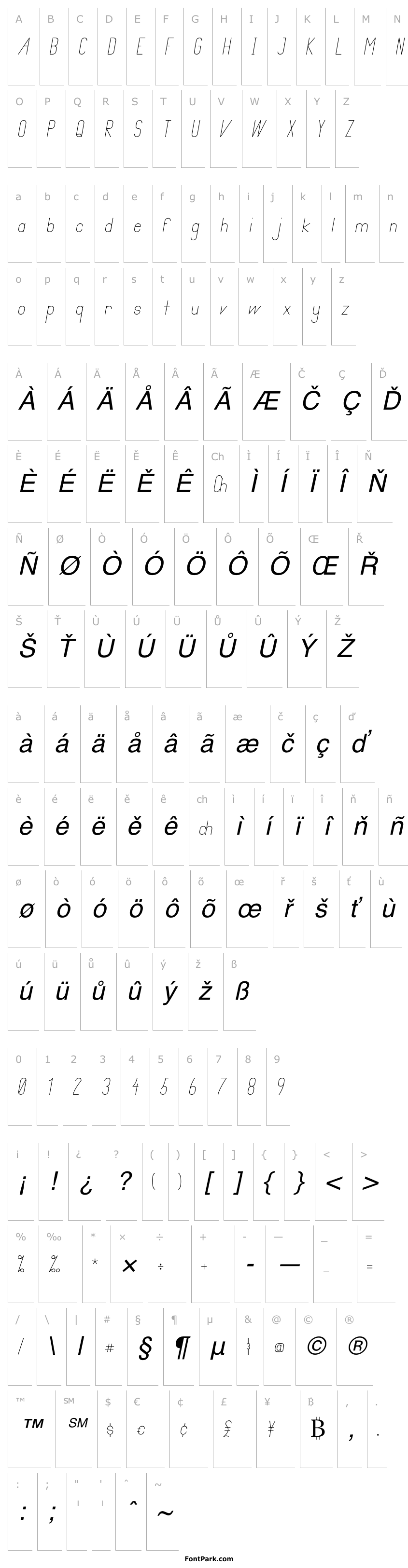 Overview Primadona Italic