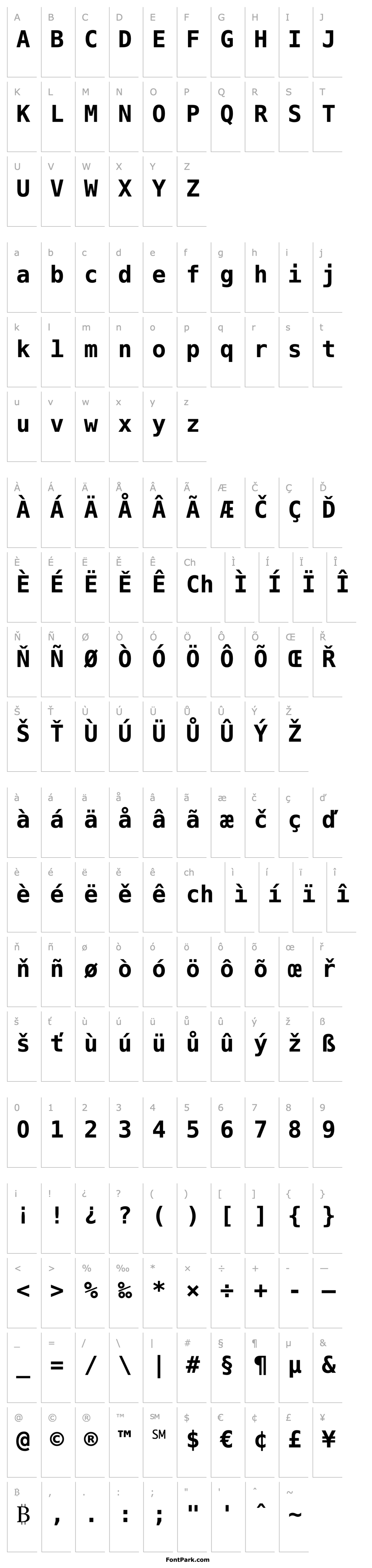 Overview PrimaSansMono BT Bold