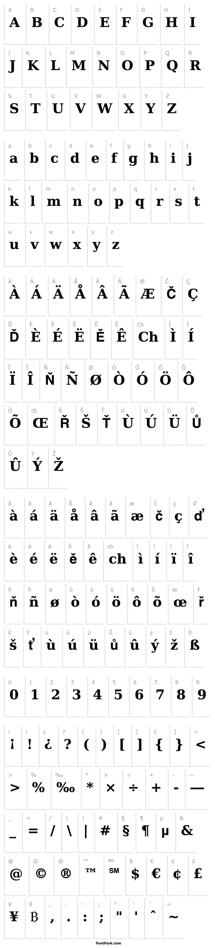 Overview PrimaSerifBT-Bold