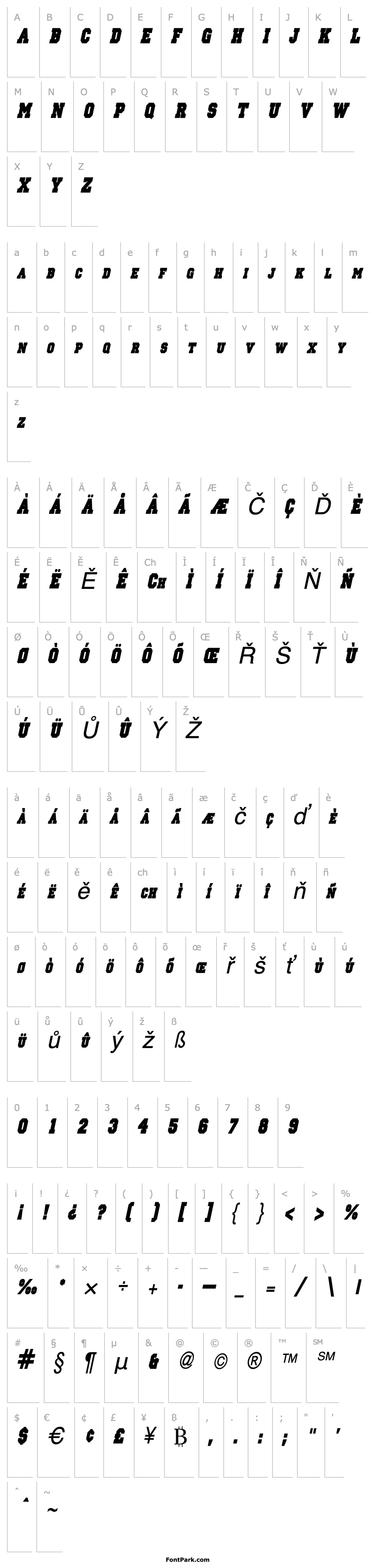 Overview Princeton solid Condensed Italic