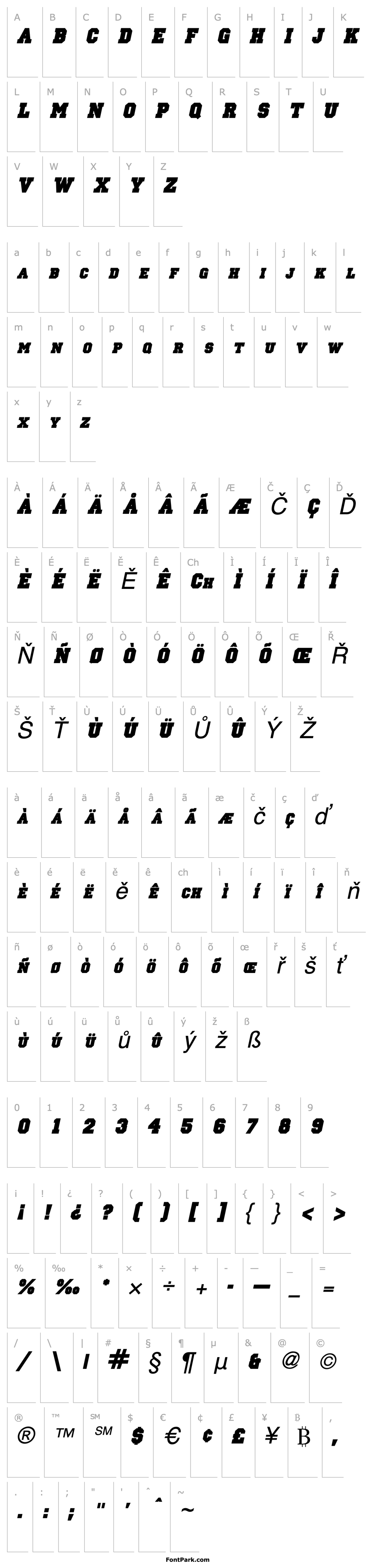 Overview Princeton solid Italic