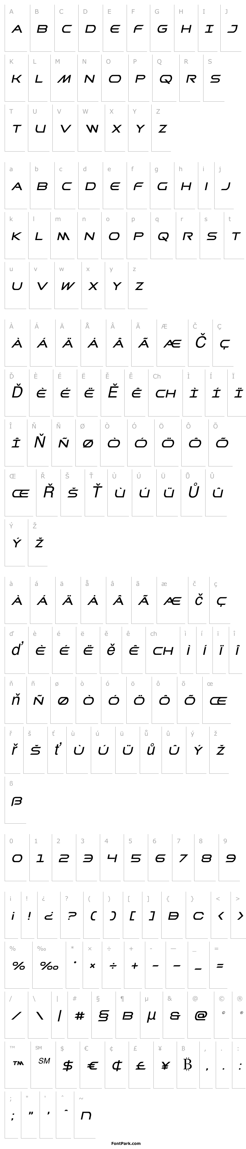 Overview Promethean Italic