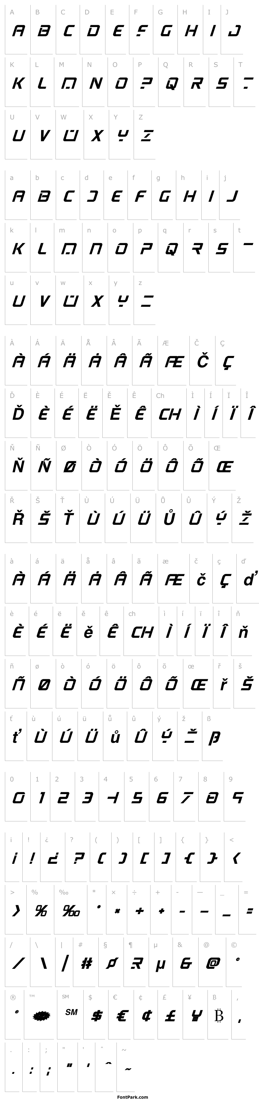Overview PsYonic VII Bold Italic