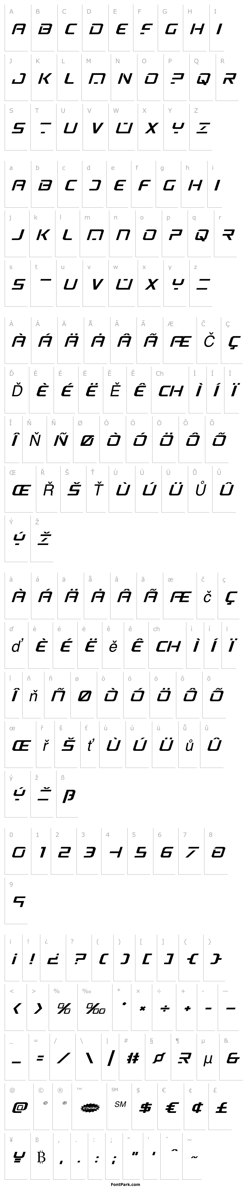 Přehled PsYonic VII Expanded Italic