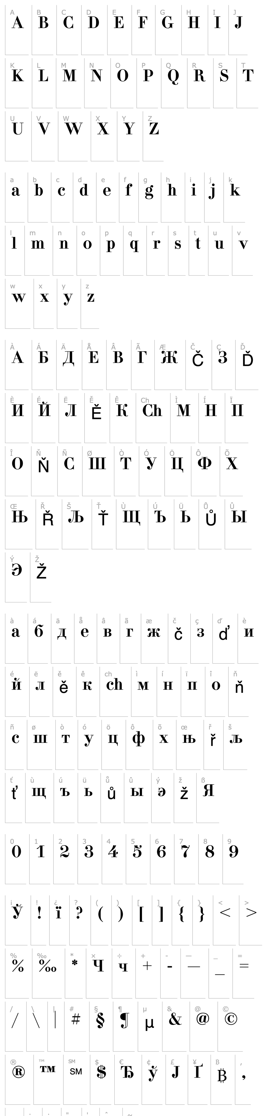 Overview PT Didona Cyrillic