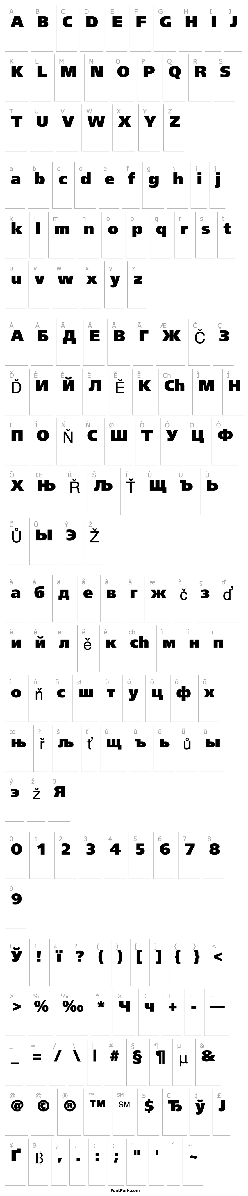 Overview PT FreeSet Black Cyrillic