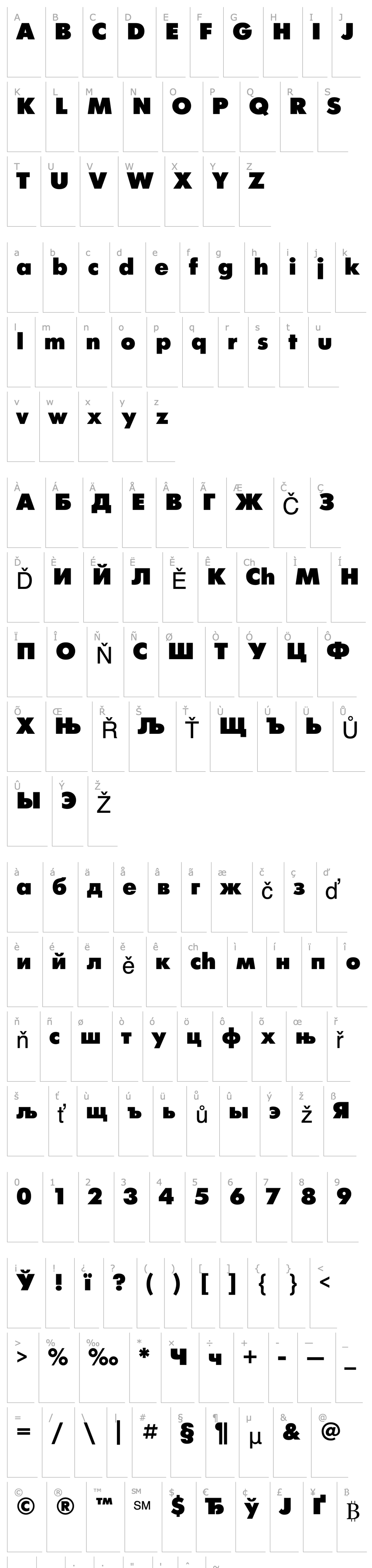 Overview PT FuturaFuturis Black Cyrillic