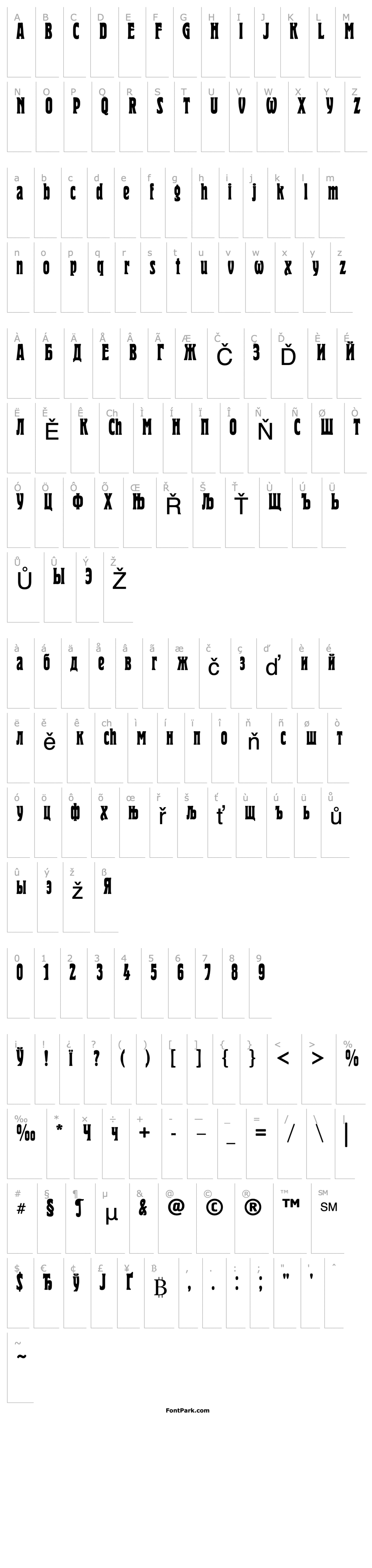 Overview PT Herold Condensed Cyrillic