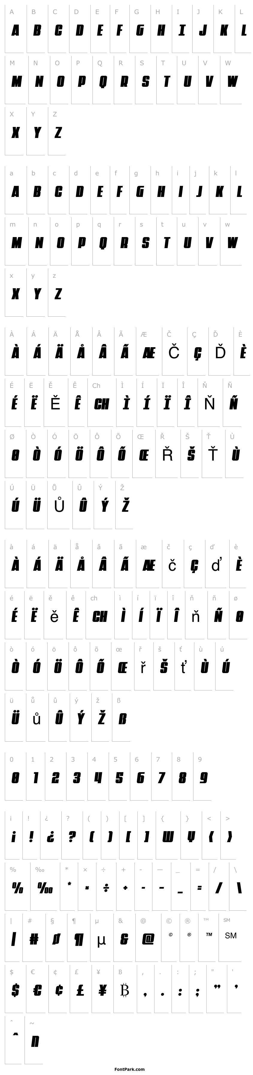 Overview Punch Semi-Italic