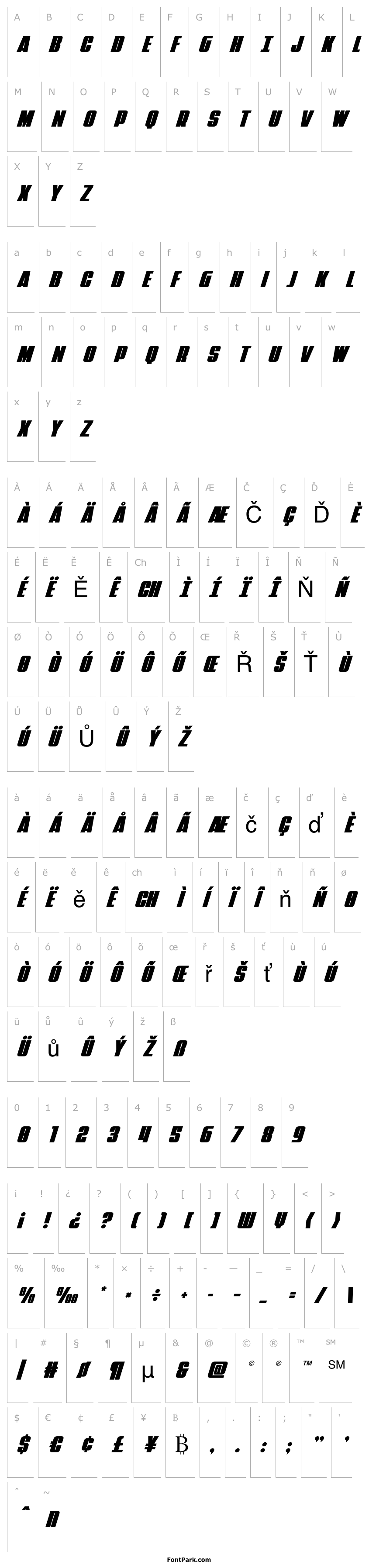 Overview Punch Super-Italic