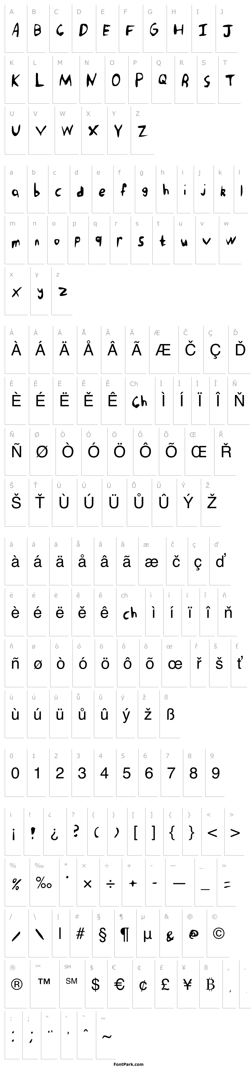 Přehled Punk Rock Handwriting Regular