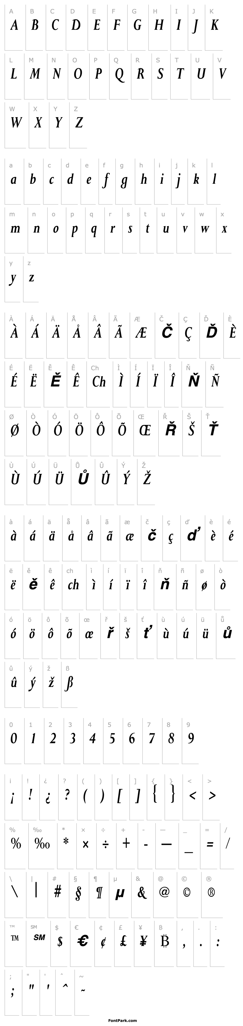 Overview PurloinCondensed Bold Italic