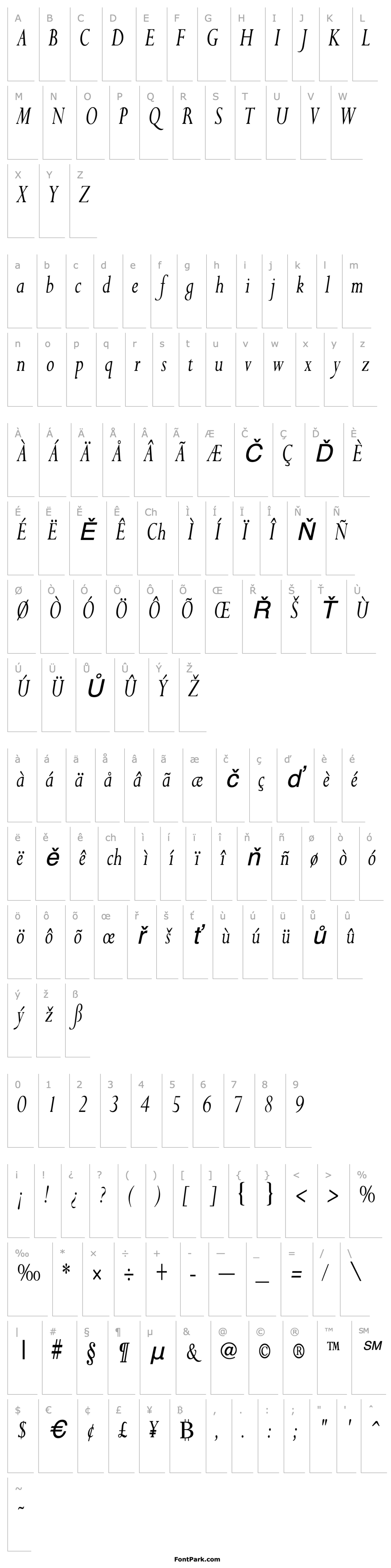 Přehled PurloinCondensed Italic