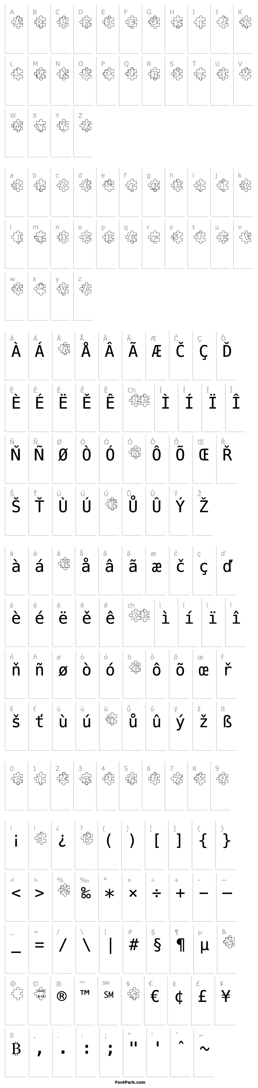 Přehled Puzzle Pieces Outline