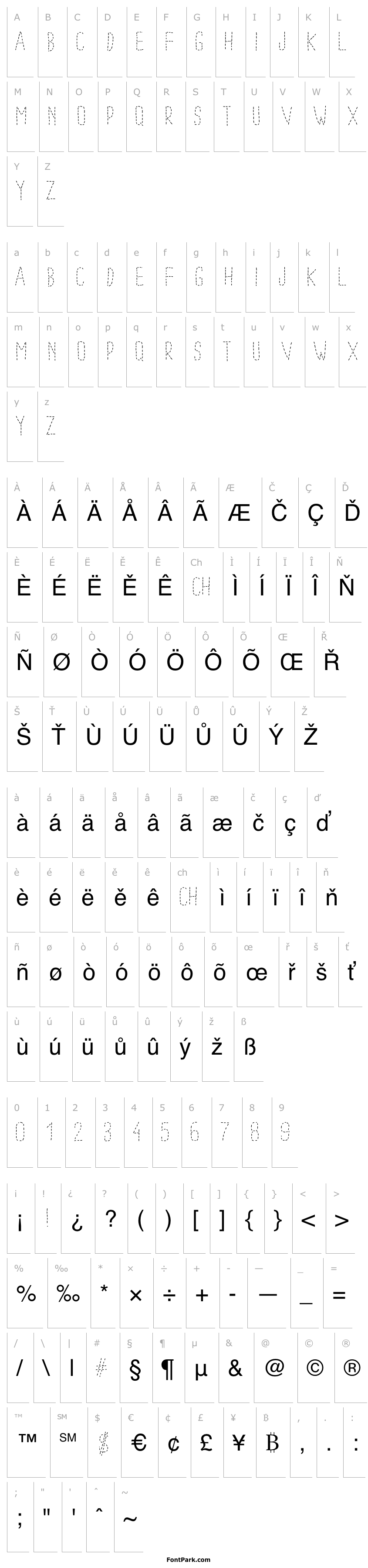 Overview PWDottedFont