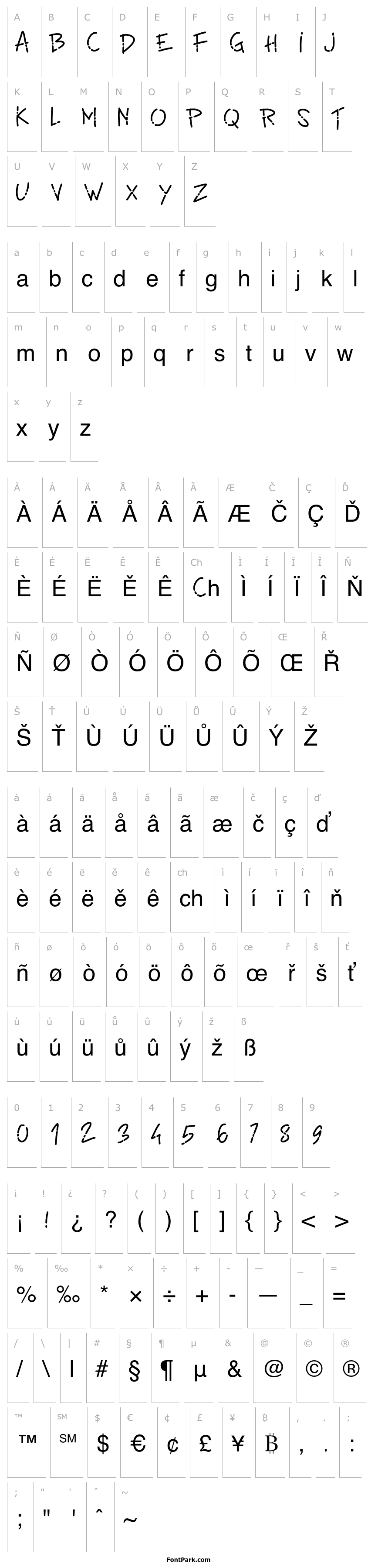 Overview PWLinefont