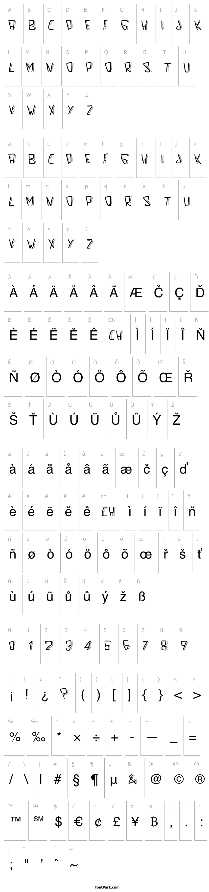 Overview PWScaredFont