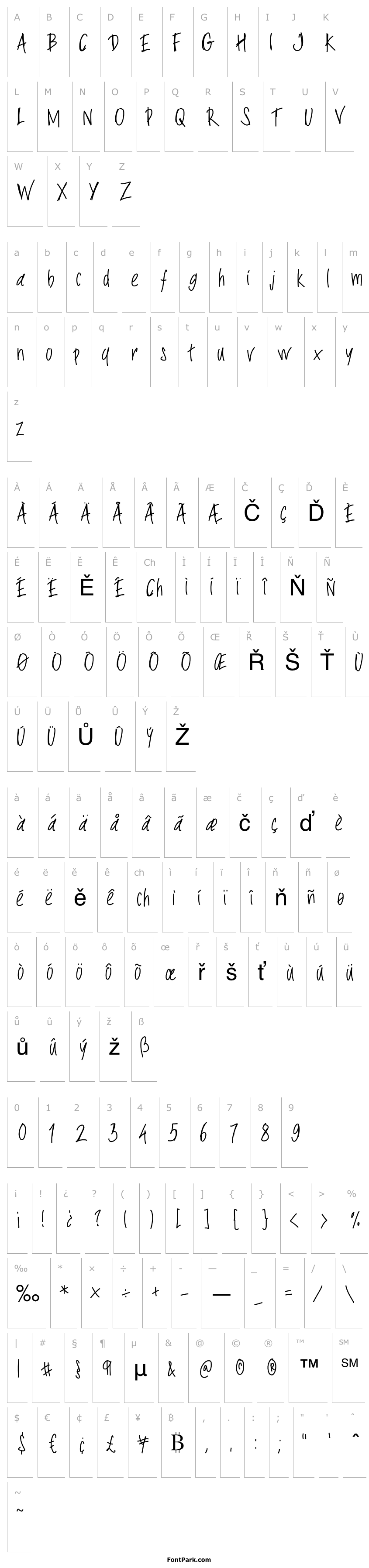 Přehled PWSlimyfonts
