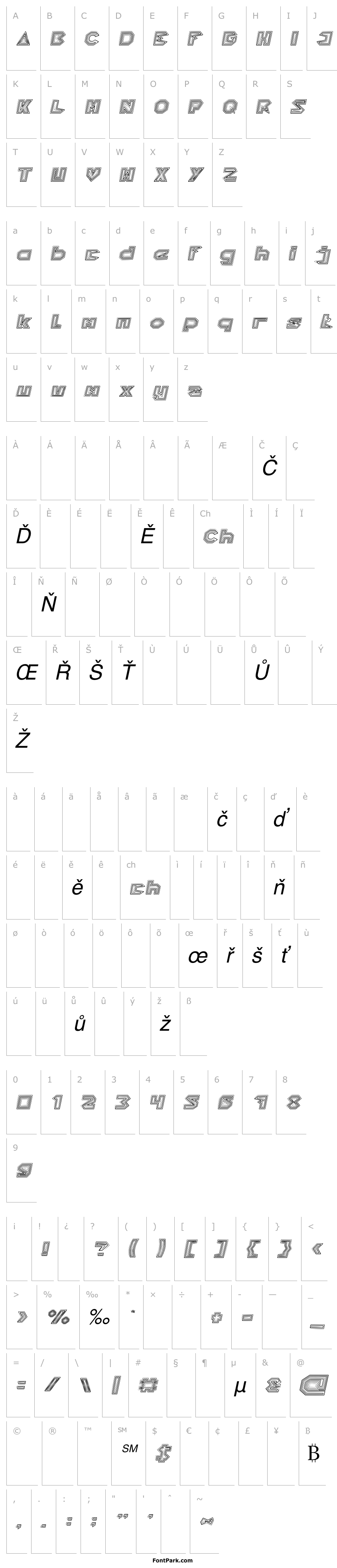 Overview PYRAMID INVERTED Italic