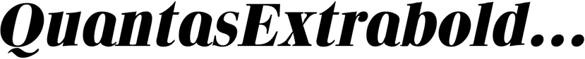 Preview QuantasExtrabold Italic