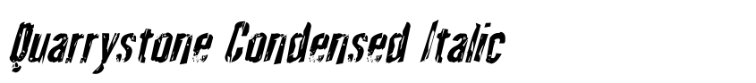 Font Quarrystone Condensed Italic by Daniel Zadorozny