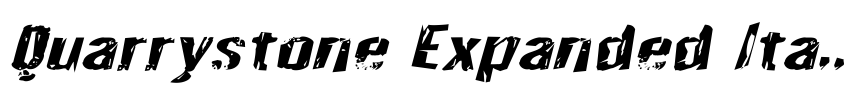 Preview Quarrystone Expanded Italic