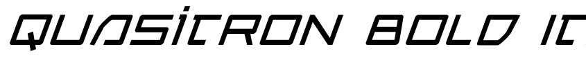 Preview Quasitron Bold Italic