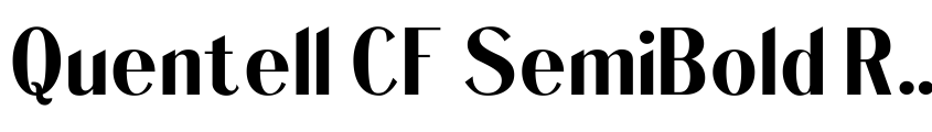 Font Quentell CF SemiBold Regular by Chuck Mountain (after William P. Quentell)