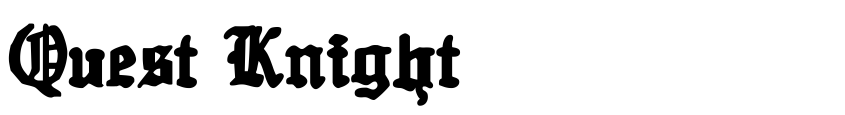 Font Quest Knight by Daniel Zadorozny