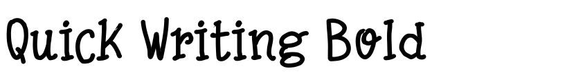 Preview Quick Writing Bold