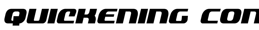 Preview Quickening Condensed Italic