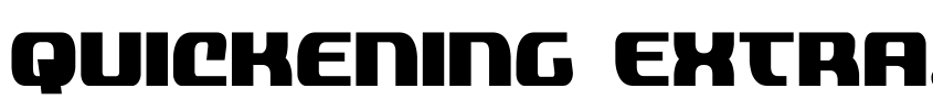 Font Quickening Extra-Condensed by Daniel Zadorozny
