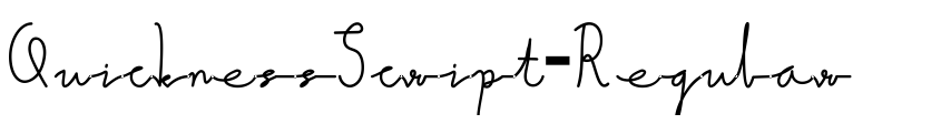 Preview QuicknessScript-Regular