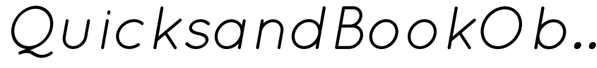 Font QuicksandBookOblique-Regular by Andrew Paglinawan