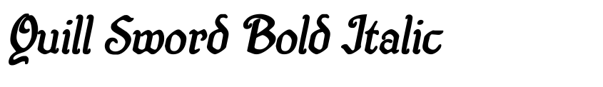 Preview Quill Sword Bold Italic