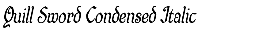 Preview Quill Sword Condensed Italic