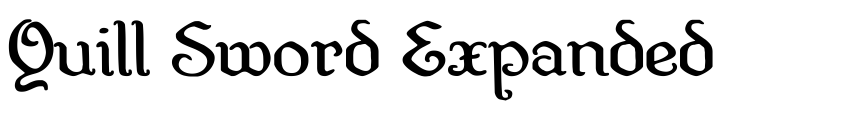 Font Quill Sword Expanded by Daniel Zadorozny