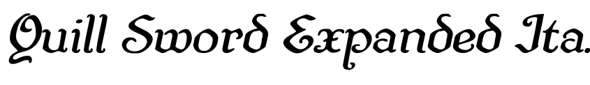 Preview Quill Sword Expanded Italic