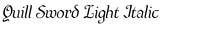 Preview Quill Sword Light Italic
