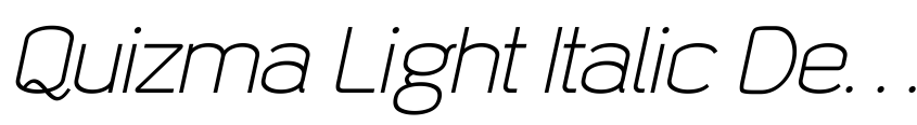 Preview Quizma Light Italic Demo