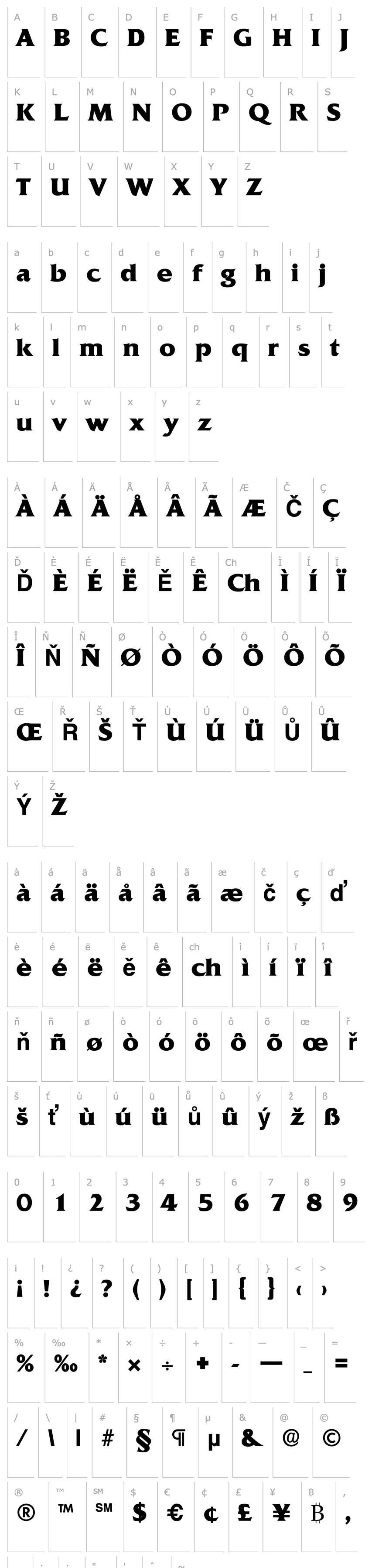 Overview Quadrat-Bold