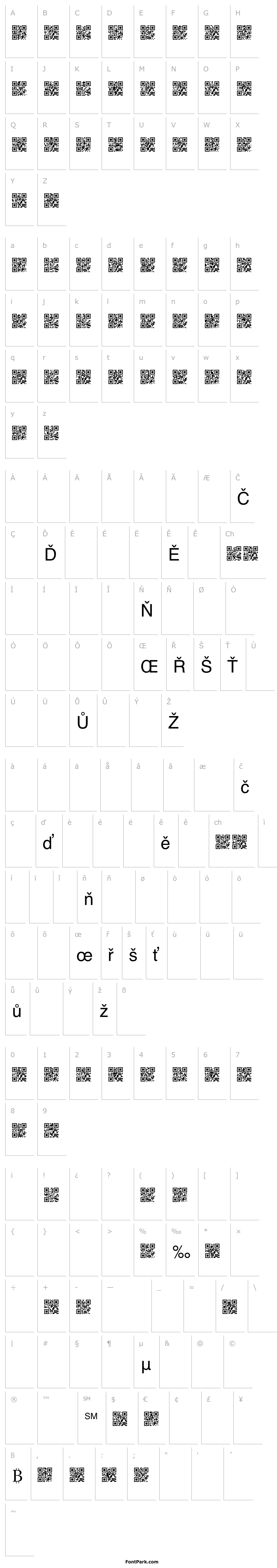 Overview QR font tfb