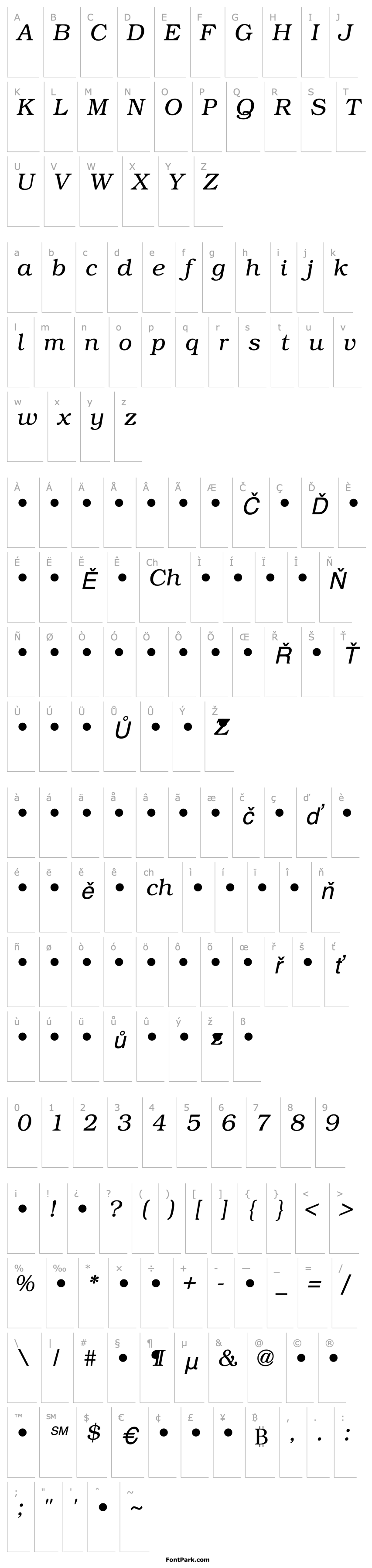 Overview QTBookmann Italic